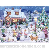 Vermont Christmas Company Snowman Celebration Jigsaw Puzzle 550 Piece  B015G1WKXW